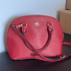DKNY Red Bryant Dome Satchel